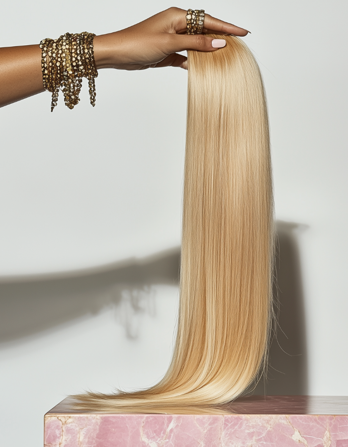 Silky Straight Remy Hair Extensions Ombre Blonde | Zivaro Hair
